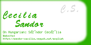 cecilia sandor business card